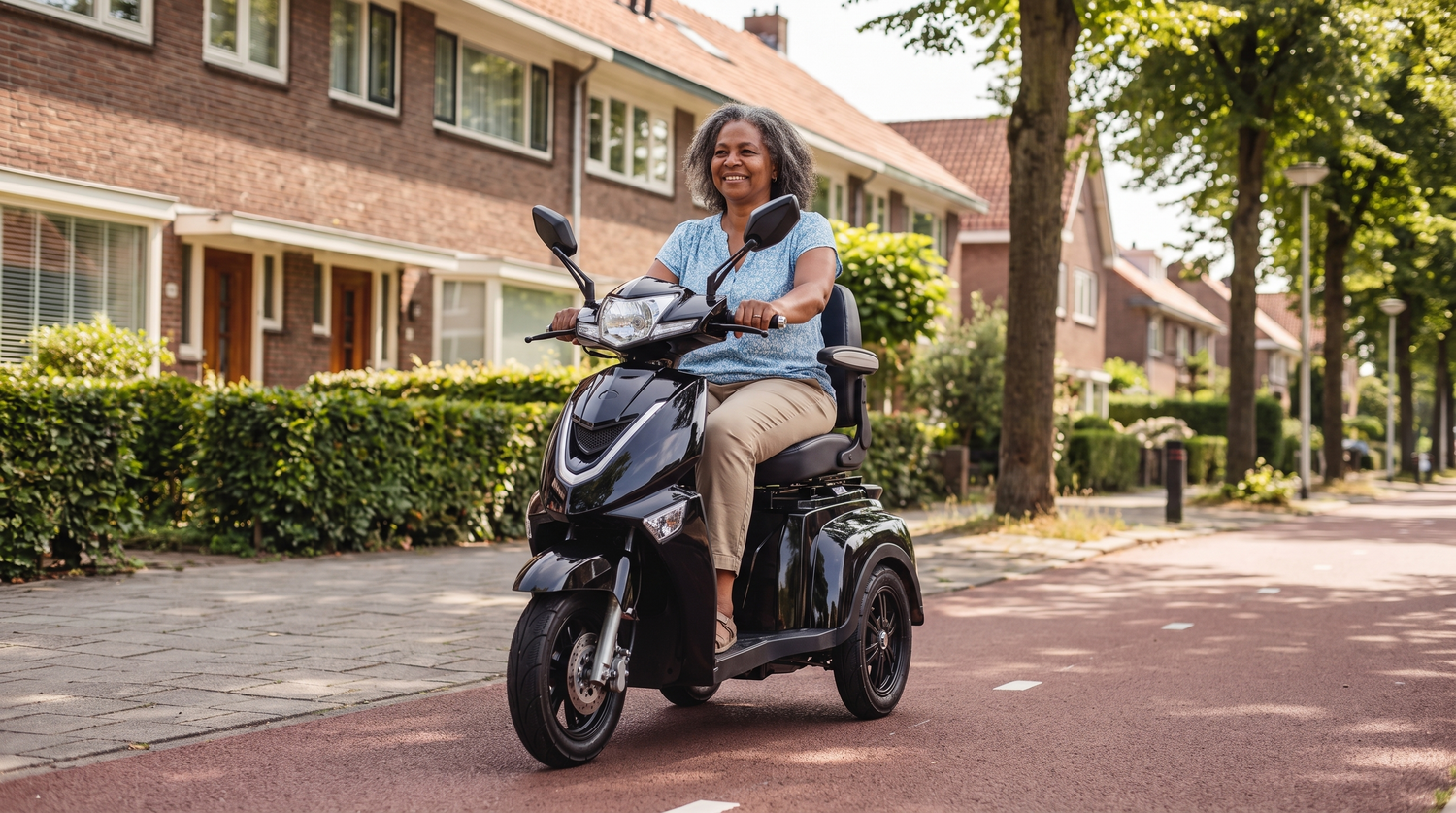Scootmobiel met 4 wielen: koopgids & beste modellen (2026) – vierwiel scootmobiel in Nederlandse woonwijk