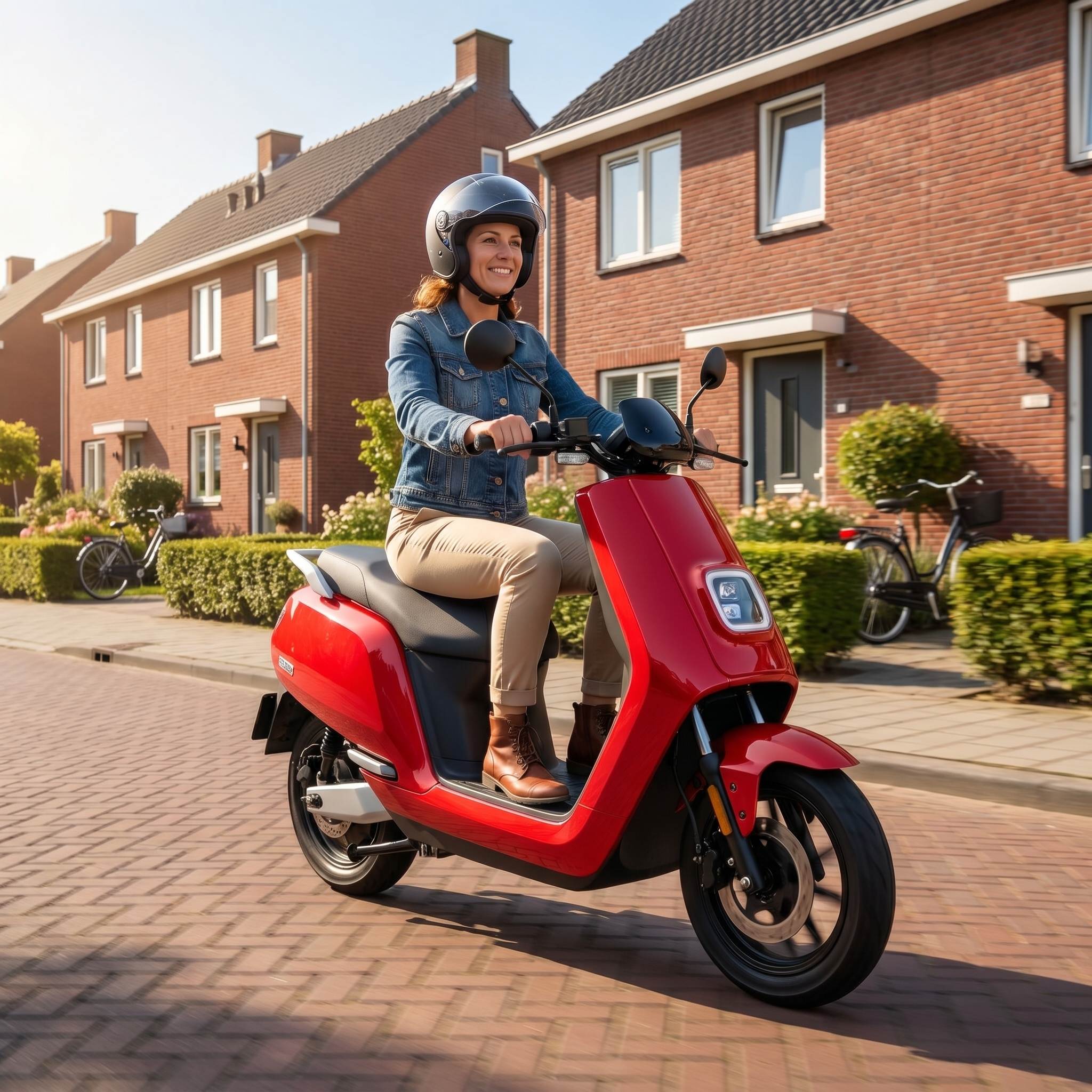 IVA E-GO S5 elektrische scooter in rood, compacte e-scooter met moderne design, geschikt voor stadsvervoer.