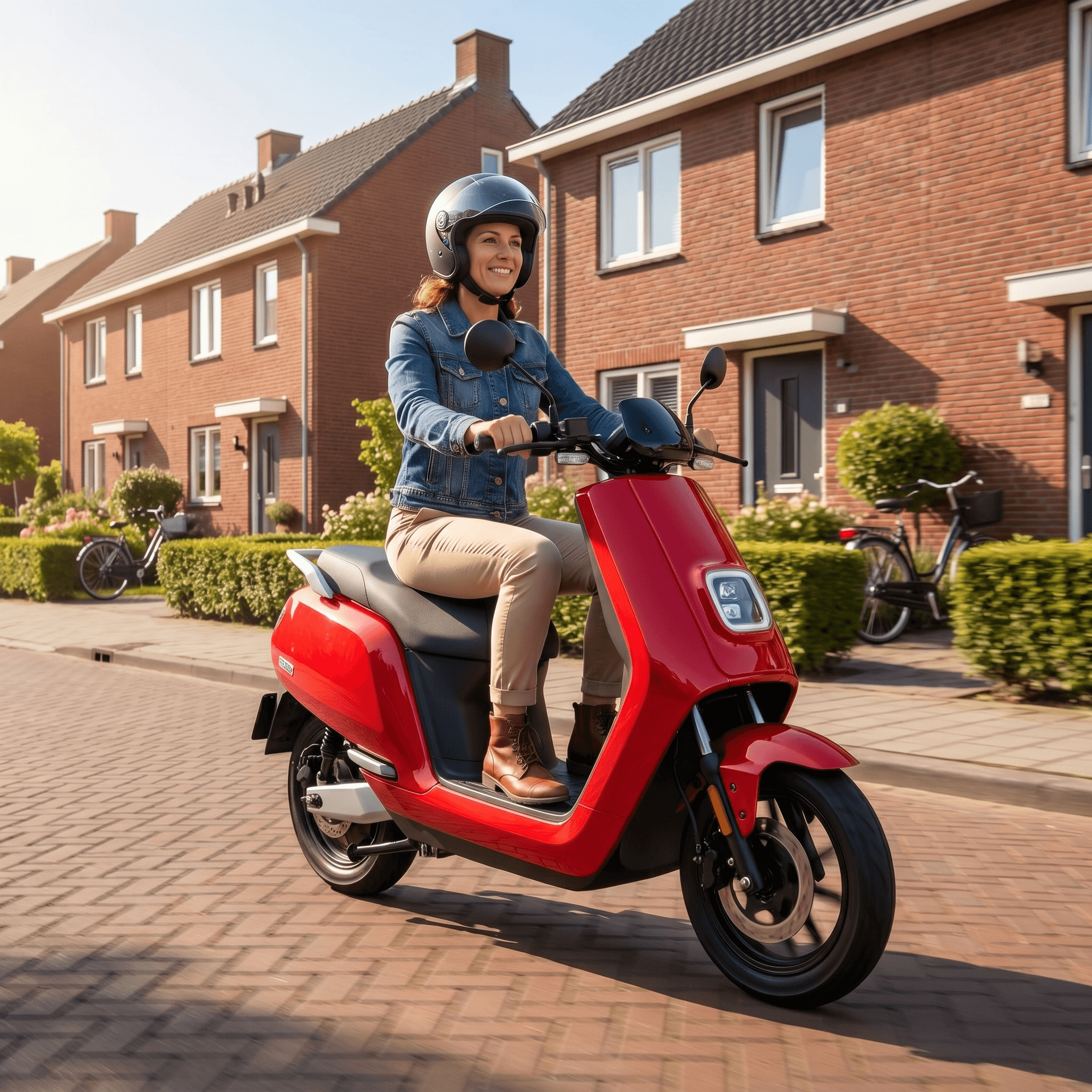 IVA E-GO S5 elektrische scooter in rood, compacte e-scooter met moderne design, geschikt voor stadsvervoer.