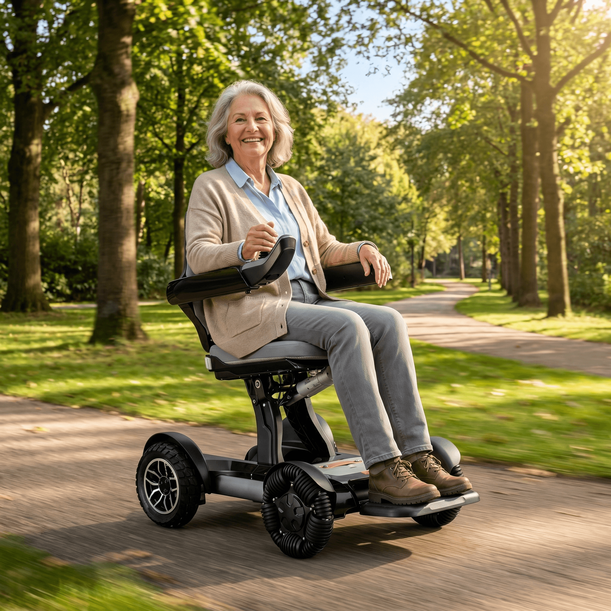 Zwarte IVA Robooter X40 rolstoel met comfortabele zitting en stevige frame, geschikt voor dagelijks gebruik.
