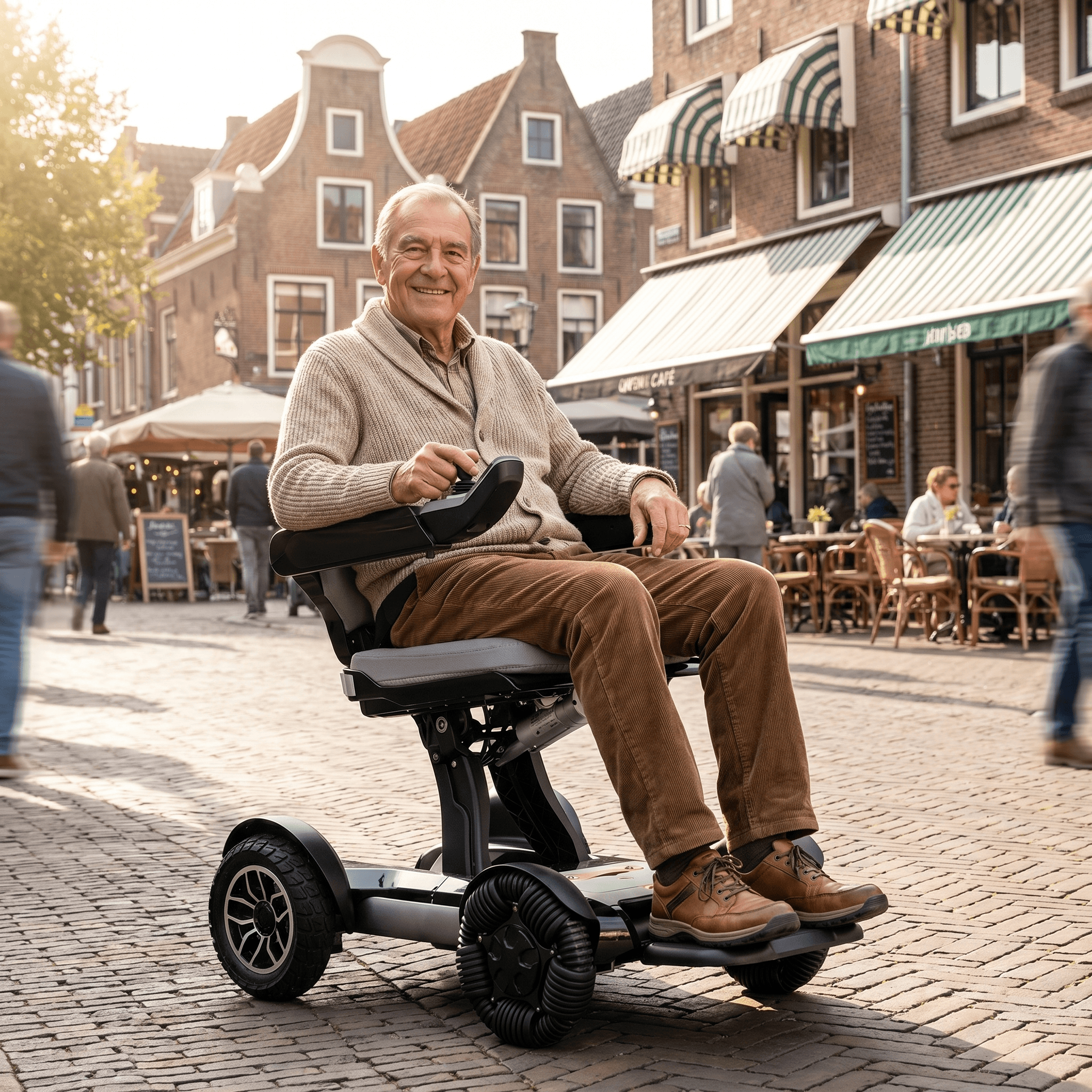 Zwarte IVA Robooter X40 rolstoel met verstelbare armleuningen en stevige frame, geschikt voor dagelijks gebruik.