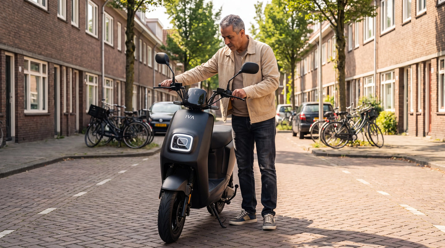 Elektrische scooter onderhoud – IVA E-GO S4 2.0 in Nederlandse straat
